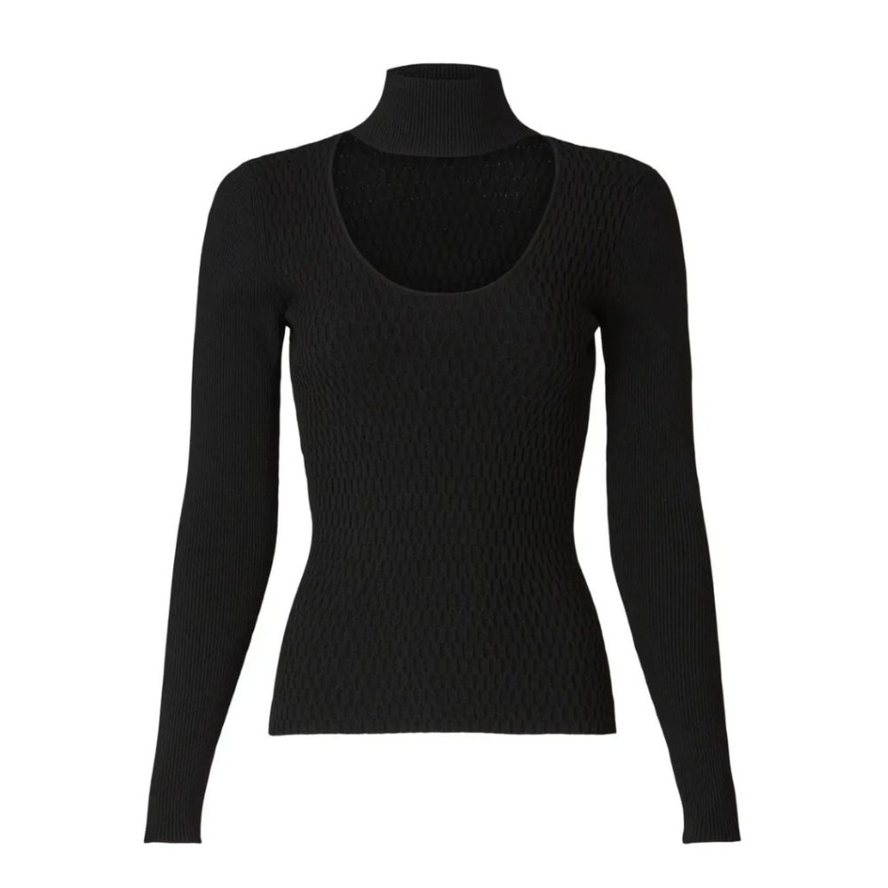 Milly Ribbed Half Moon Sweater